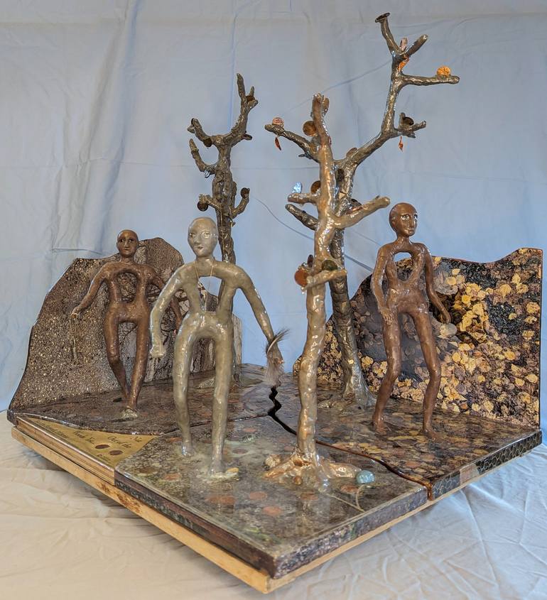 Original 3d Sculpture People Sculpture by Sandra Stowell
