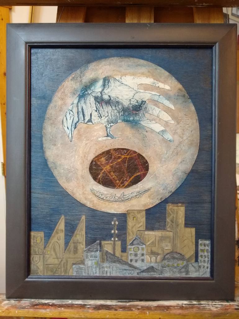 Original Conceptual Cities Collage by Sandra Stowell