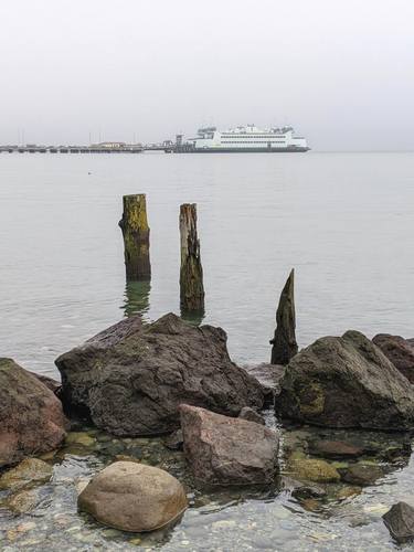 Ferry at Dock: Three Pilings thumb