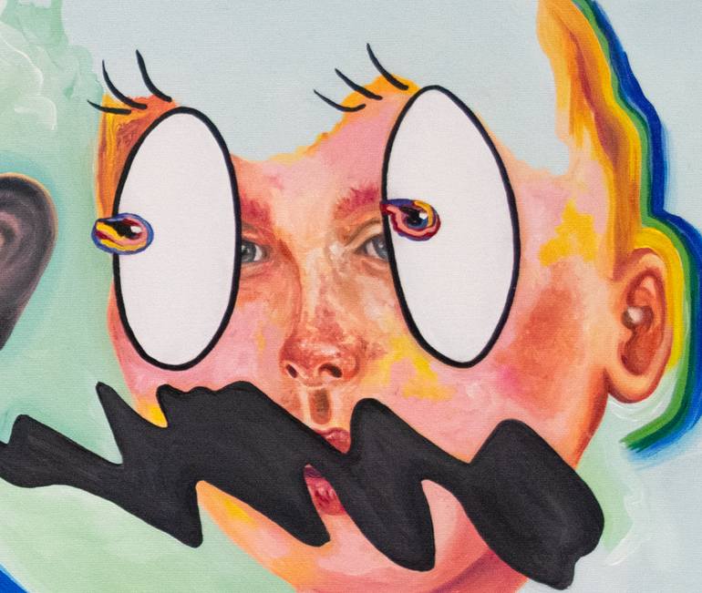 Original Surrealism Fantasy Painting by Nafy Llanas