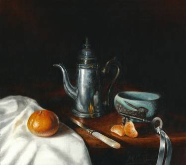 Still Life with Clementine and Coffee Pot thumb
