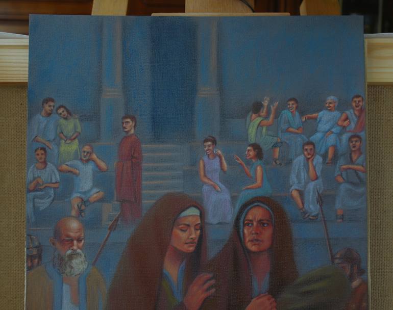 Original Figurative People Drawing by Valeriy Grebenyuk