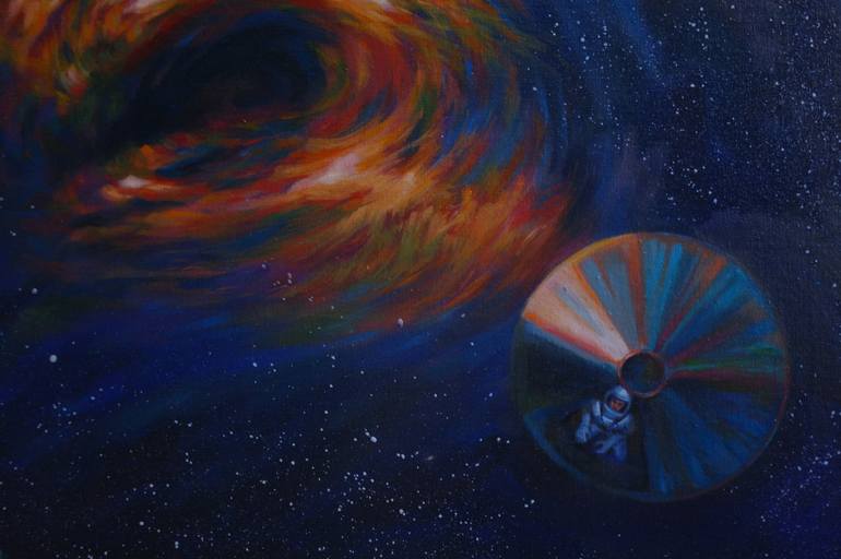 Original Documentary Outer Space Painting by Valeriy Grebenyuk