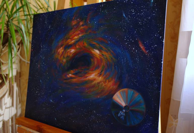 Original Documentary Outer Space Painting by Valeriy Grebenyuk