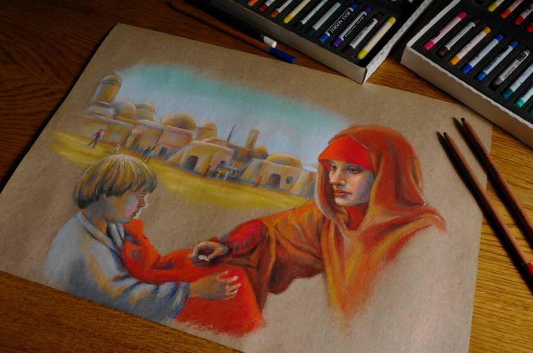 Original Figurative Fantasy Drawing by Valeriy Grebenyuk
