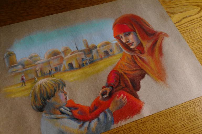 Original Figurative Fantasy Drawing by Valeriy Grebenyuk