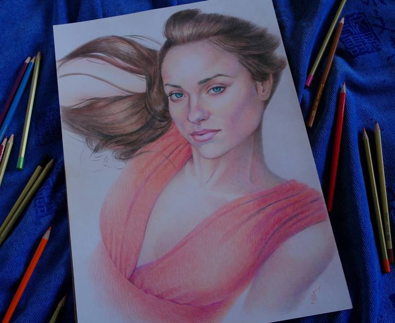 Original Figurative Women Drawing by Valeriy Grebenyuk