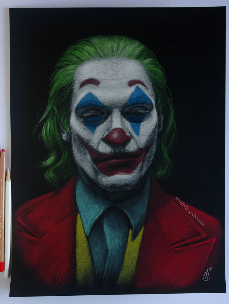 Joker (Joaquin Phoenix) Drawing by Valeriy Grebenyuk | Saatchi Art