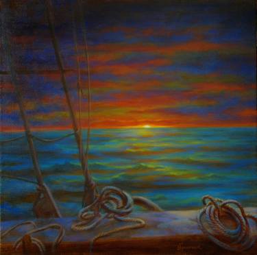 Print of Realism Seascape Paintings by Valeriy Grebenyuk