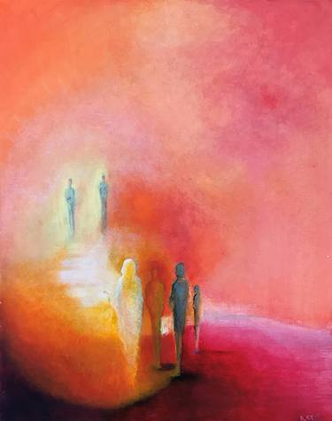 Original Abstract Expressionism Religion Painting by Anne Reid