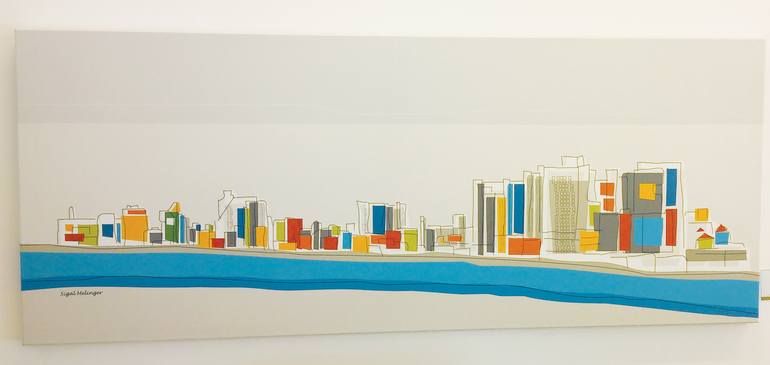 Original Fine Art Cities Painting by Sigal Melinger