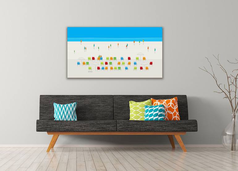 Original Illustration Beach Printmaking by Sigal Melinger