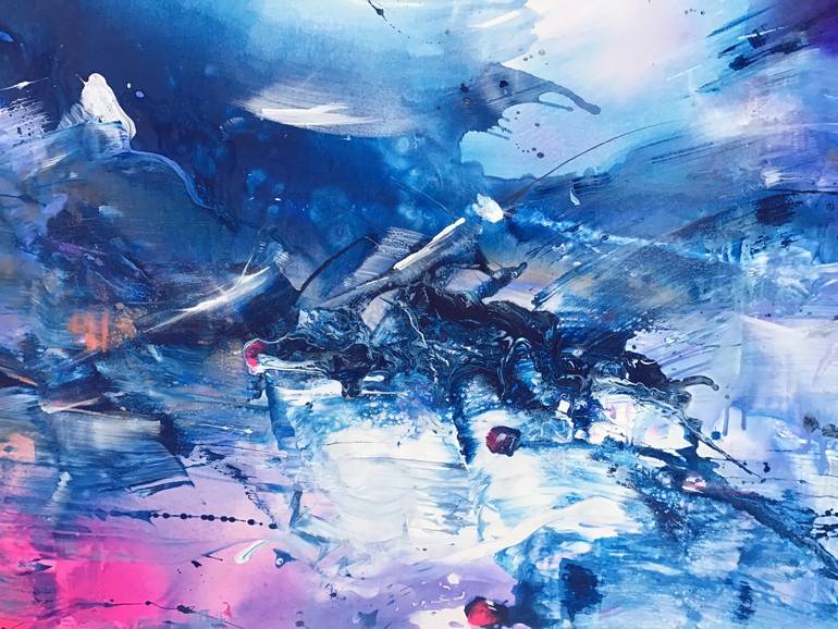 Original Abstract Expressionism Abstract Painting by Maria Bacha