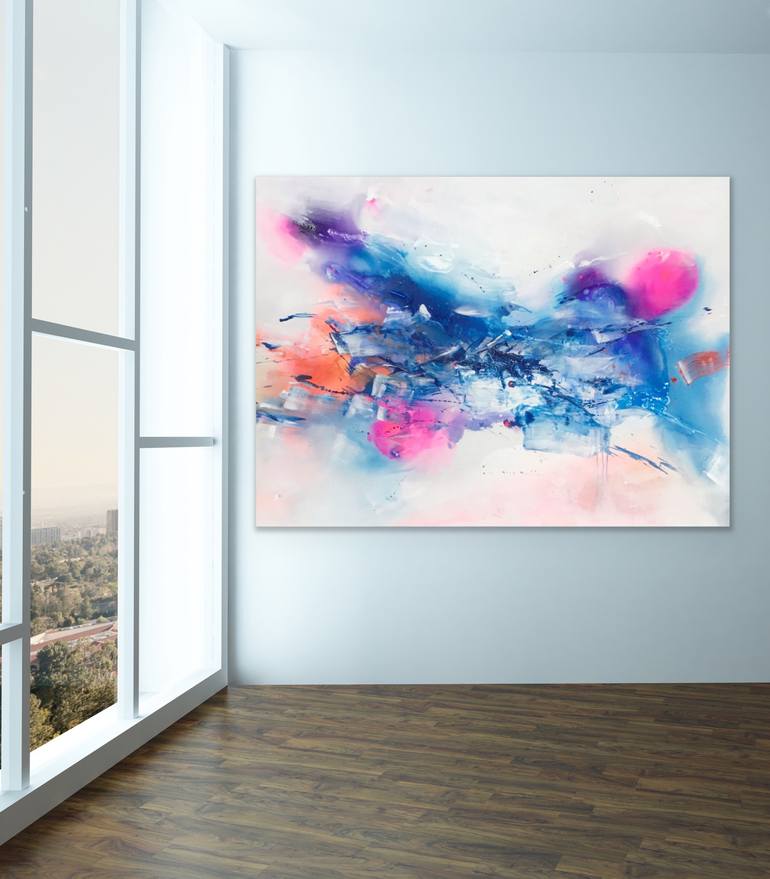 Original Abstract Expressionism Abstract Painting by Maria Bacha