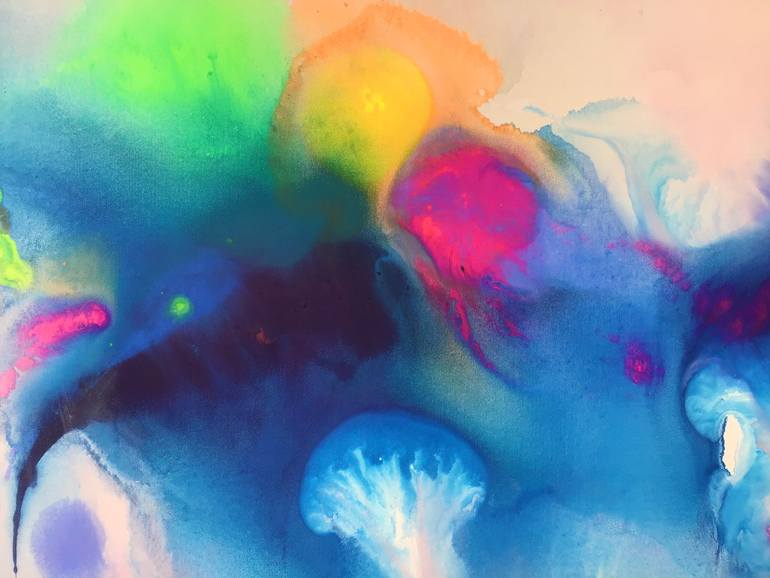 Original Abstract Expressionism Abstract Painting by Maria Bacha