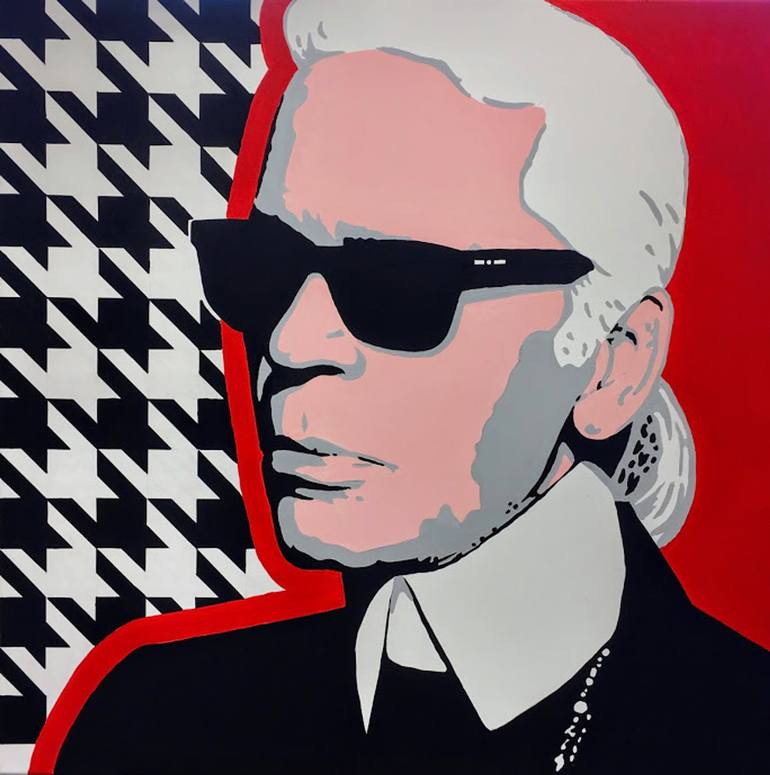 Ode to Karl Lagerfeld Painting by Dido de Beer Saatchi Art