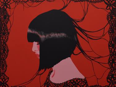 Original Serigraph "rooted" of the cuban artist Yásbel Perez - Limited Edition 107 of 125 thumb
