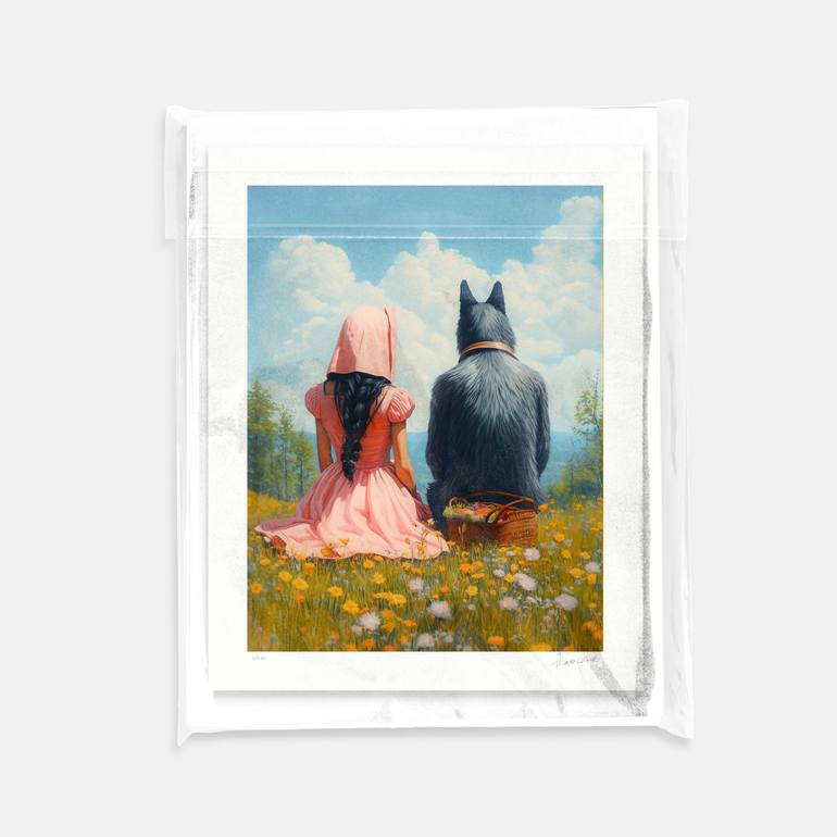 Original Surrealism Fantasy Printmaking by Hande Ugur