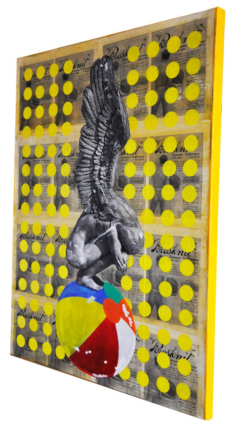 Original Dada Fantasy Painting by Hande Ugur