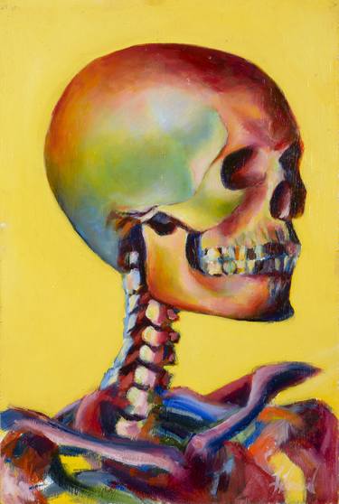 Living Skull no. 13, Oil on Board thumb