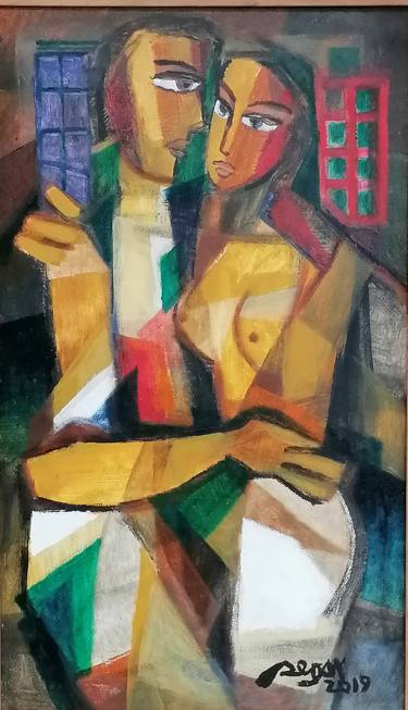 Original Abstract Expressionism Erotic Paintings by raja segar