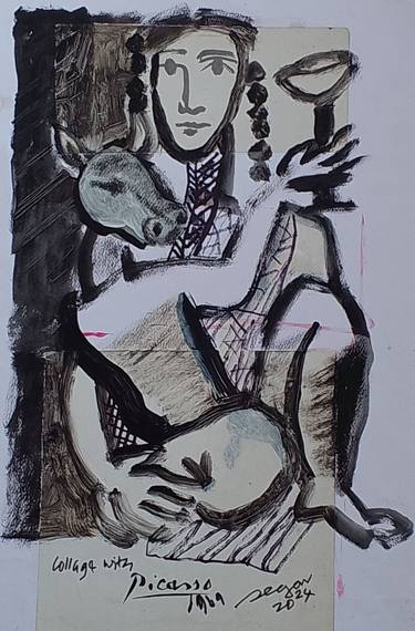 Original Abstract Expressionism Classical Mythology Paintings by Raja Segar