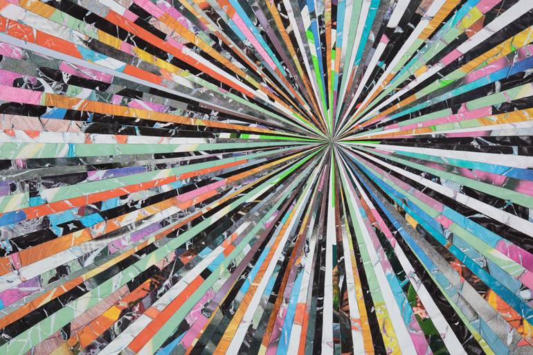Original Abstract Geometric Collage by Benjamin Phillips