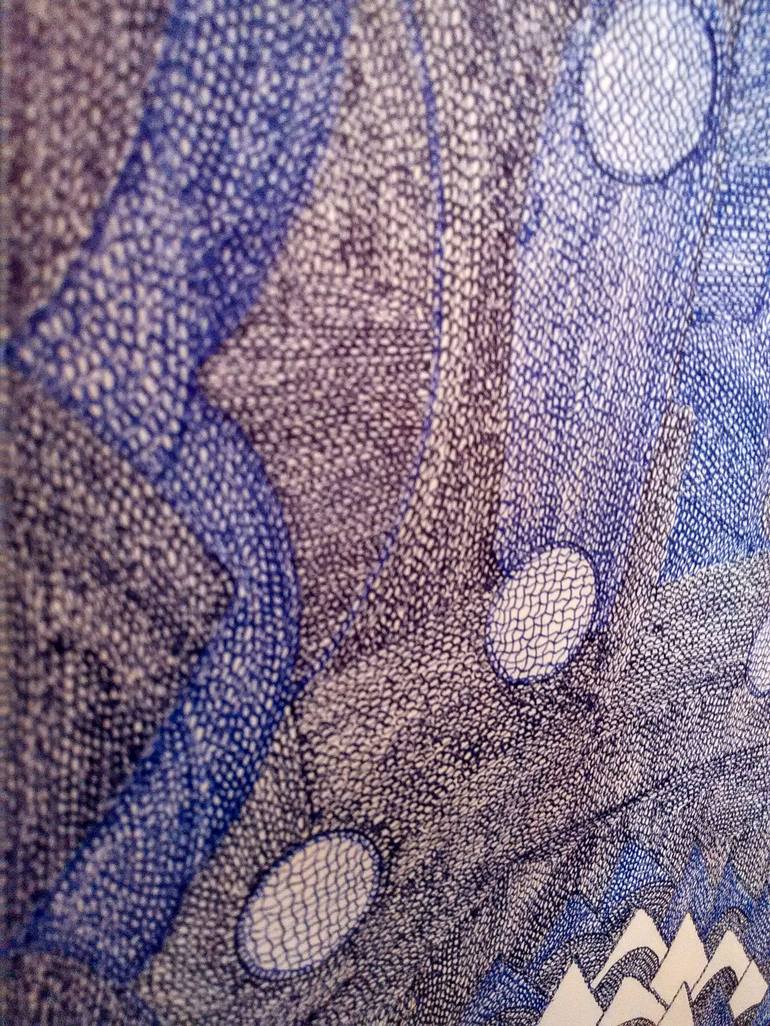 Original Abstract Expressionism Nature Drawing by Sanjay Kumar