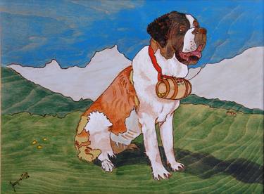 Print of Dogs Paintings by Jacqueline Köksal-Dubler