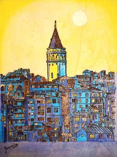 Print of Abstract Cities Paintings by Jacqueline Köksal-Dubler