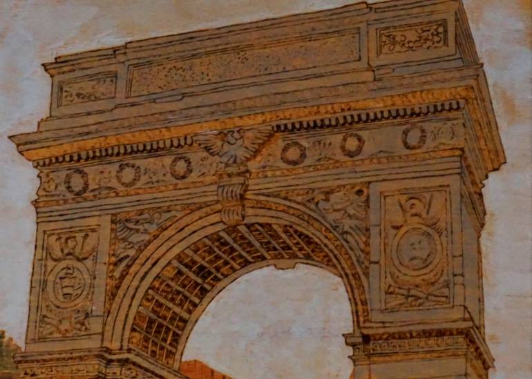 Original Figurative Architecture Painting by Jacqueline Köksal-Dubler