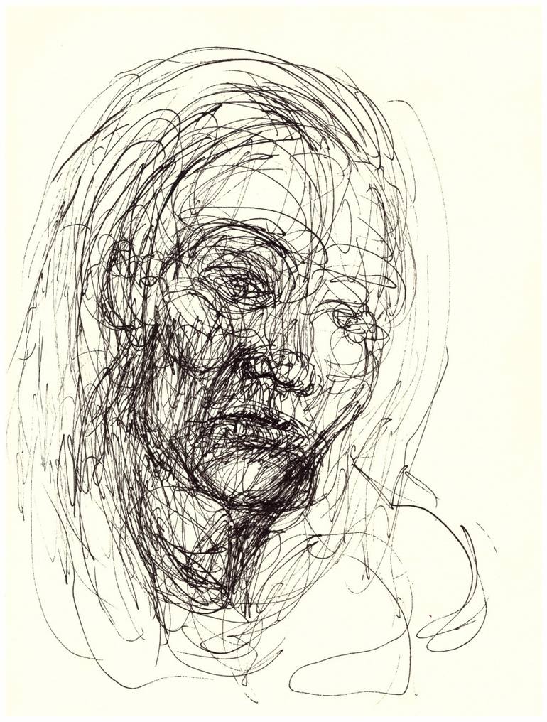 Head of a Woman Drawing by Oscar Santis | Saatchi Art