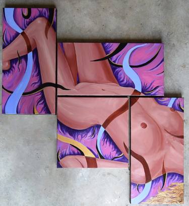 Original Figurative Nude Paintings by David Roman