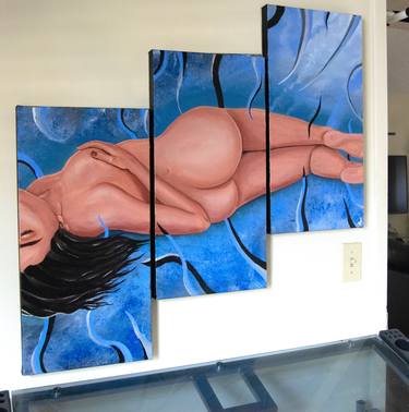 Original Abstract Nude Paintings by David Roman