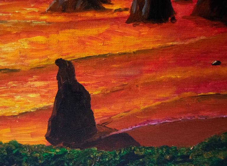 Original Impressionism Landscape Painting by David Roman