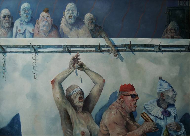 Original Folk People Paintings by David Shanahan