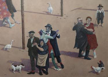 Original Figurative Rural life Paintings by David Shanahan