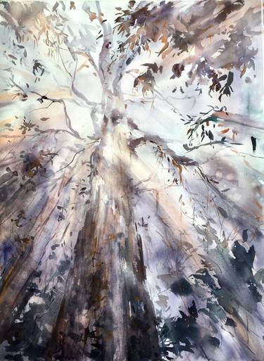 Print of Tree Paintings by Violetta Kurbanova