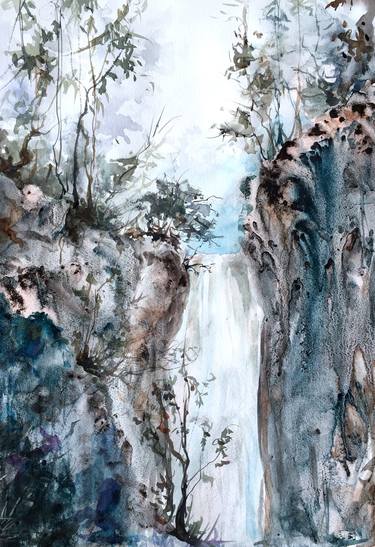 Print of Abstract Expressionism Water Paintings by Violetta Kurbanova
