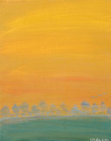 Original Surrealism Landscape Painting by Linda Mackay