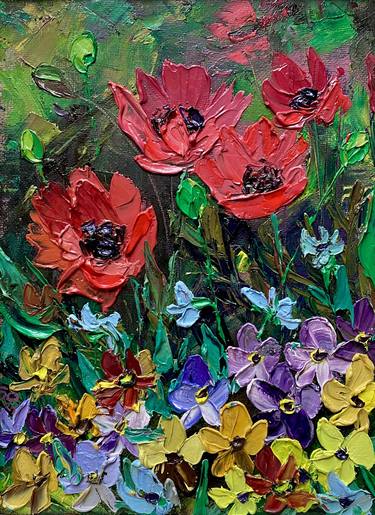 Original Abstract Expressionism Floral Paintings by Svetlana Grecova