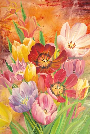 Print of Floral Paintings by Svetlana Grecova