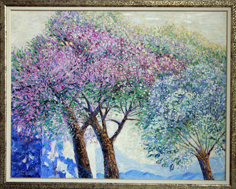 Original Expressionism Garden Painting by Svetlana Grecova