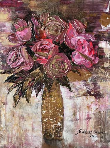 Print of Abstract Expressionism Floral Paintings by Svetlana Grecova