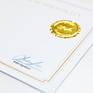 Gold Embossed Certificate Of Authenticity