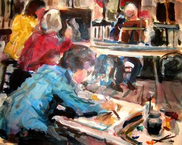 Original Impressionism People Paintings by Chuck Berk