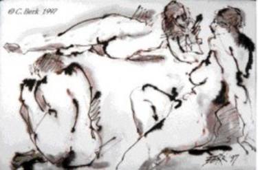 Original Expressionism Nude Drawings by Chuck Berk