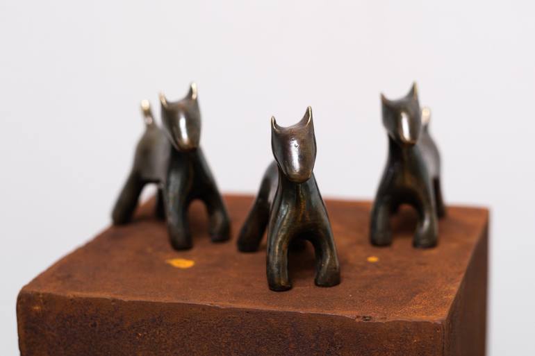 Original Dogs Sculpture by Pancho Porto