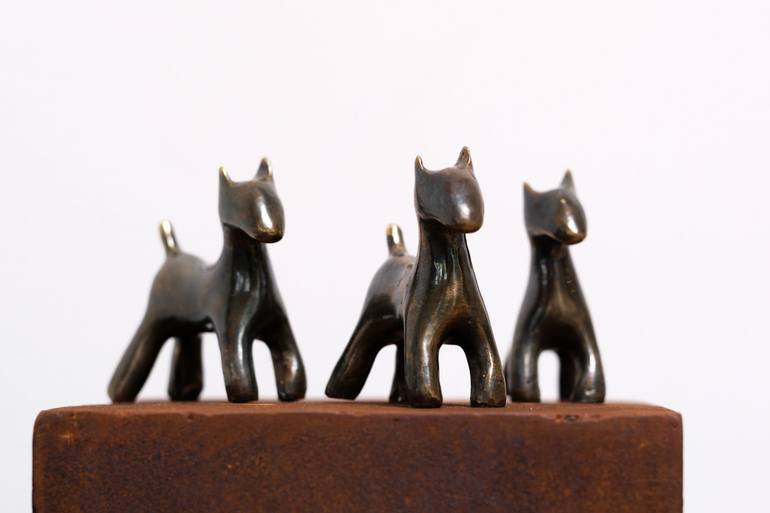Original Dogs Sculpture by Pancho Porto