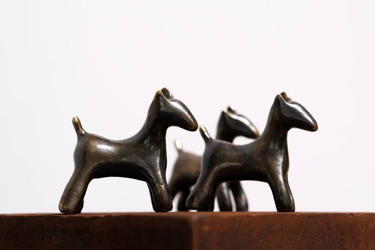 Original Dogs Sculpture by Pancho Porto